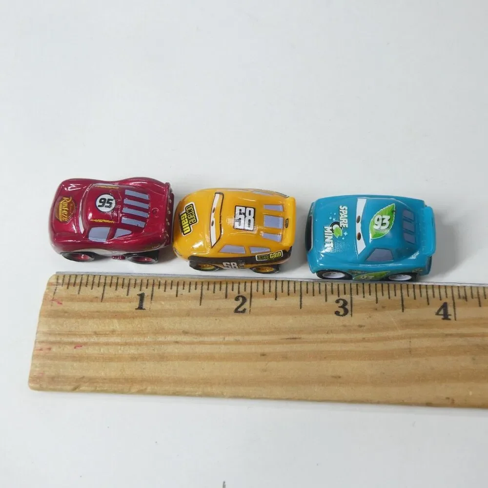 3 Disney Pixar Cars Mini Racers Octane Gain 58 Spare O Mint 93 Lightning Mcqueen
